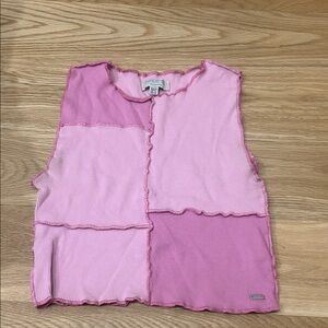 Pull&Bear Kids Pink Patchwork Tank Top